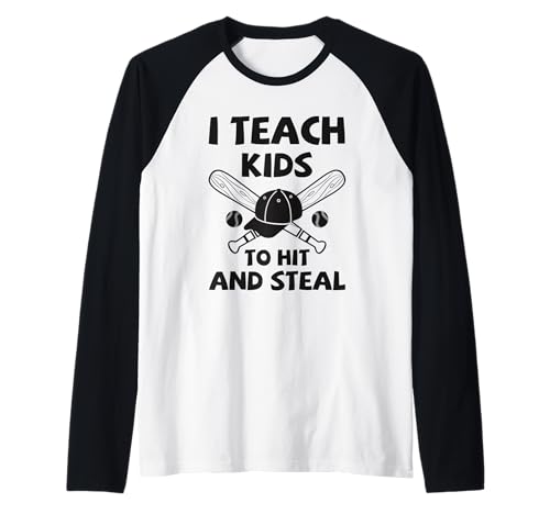 Baseball Coach Kinder Training Hit and Steal Sports Raglan von Funny Gifts For Baseball Coach
