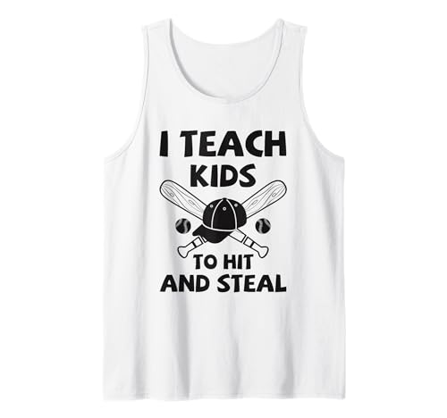 Baseball Coach Kinder Training Hit and Steal Sports Tank Top von Funny Gifts For Baseball Coach