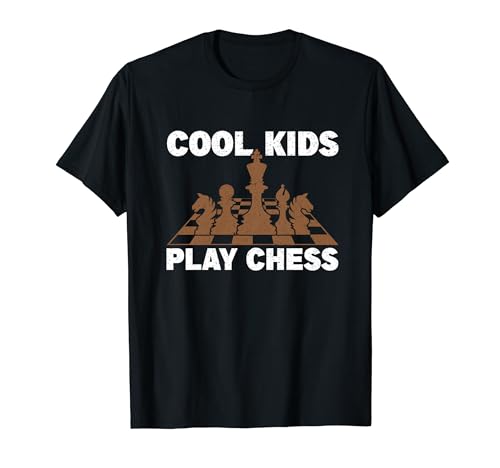 Coole Kinder spielen Schach T-Shirt von Funny Gifts For Chess Players Lovers Clothing