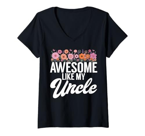 Damen Fantastisch wie Mein Onkel Nichte Humor Der Beste Onkel Aller Zeiten T-Shirt mit V-Ausschnitt Damen Fantastisch wie Mein Onkel Nichte Humor Der Beste Onkel Aller Zeiten T-Shirt mit V-Ausschnitt von Funny Gifts For Niece & Uncles Family Kids