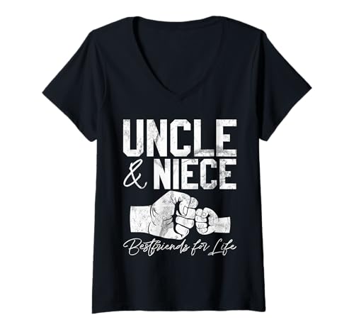 Damen Onkel und Nichte Bestfriends for Life Bester Onkel Vatertag T-Shirt mit V-Ausschnitt Damen Onkel und Nichte Bestfriends for Life Bester Onkel Vatertag T-Shirt mit V-Ausschnitt von Funny Gifts For Niece & Uncles Family Kids