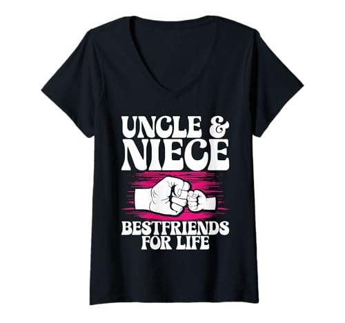 Damen Uncle & Niece Bestfriends for Life Lustiger Onkel Nichte Humor T-Shirt mit V-Ausschnitt Damen Uncle & Niece Bestfriends for Life Lustiger Onkel Nichte Humor T-Shirt mit V-Ausschnitt von Funny Gifts For Niece & Uncles Family Kids