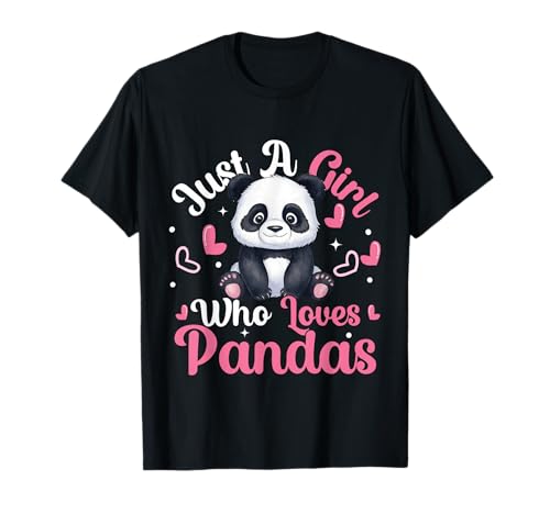 Nur EIN Mädchen, das Pandas Cute Panda liebt T-Shirt von Funny Gifts For Pandas Lovers
