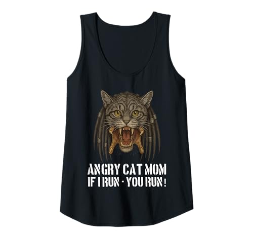 Damen Angry Cat Mom – für wirklich böse Katzenbesitzer, lustiges Wortspiel Tank Top Damen Angry Cat Mom – für wirklich böse Katzenbesitzer, lustiges Wortspiel Tank Top von Funny Gifts and Apparel for Cat Lovers Women Men