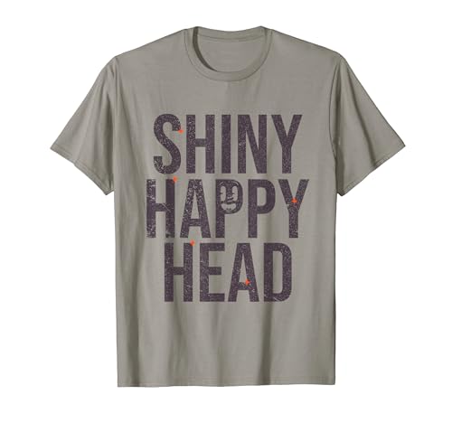 Shiny Happy Head - Hairless Men Funny Glatze T-Shirt Shiny Happy Head - Hairless Men Funny Glatze T-Shirt von Funny Gifts for Bald Men