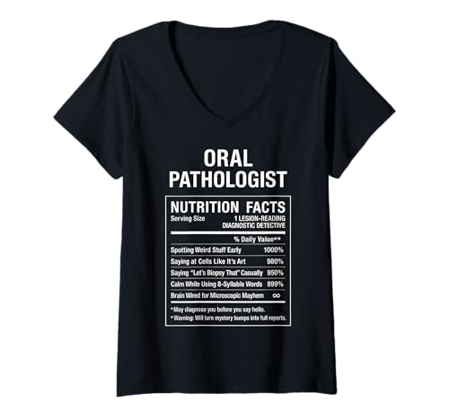 Damen Fakten zum oralen Pathologen T-Shirt mit V-Ausschnitt Damen Fakten zum oralen Pathologen T-Shirt mit V-Ausschnitt von Funny Gifts for Oral Pathologists