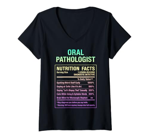 Damen Fakten zum oralen Pathologen T-Shirt mit V-Ausschnitt Damen Fakten zum oralen Pathologen T-Shirt mit V-Ausschnitt von Funny Gifts for Oral Pathologists