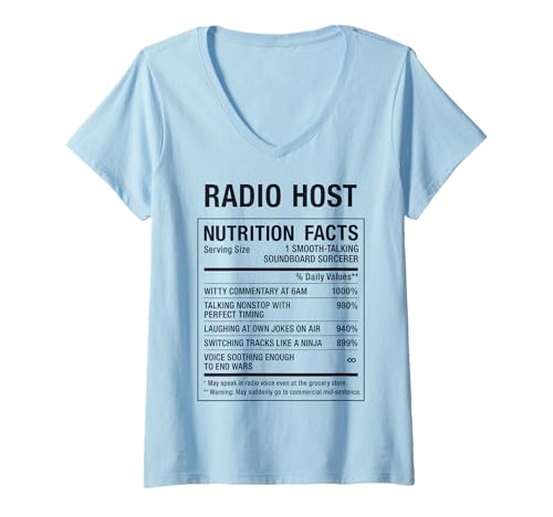 Damen Radio-Host T-Shirt mit V-Ausschnitt Damen Radio-Host T-Shirt mit V-Ausschnitt von Funny Gifts & Tees for Radio Hosts