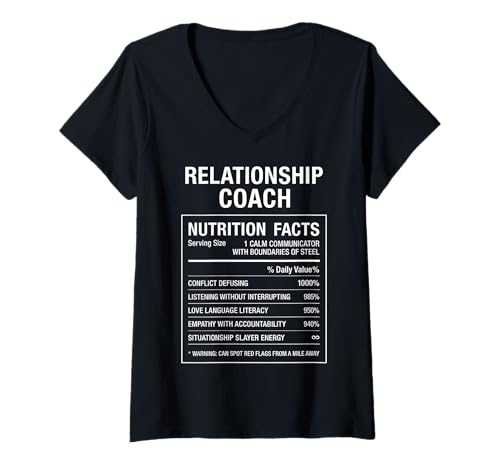 Damen Beziehungscoach T-Shirt mit V-Ausschnitt Damen Beziehungscoach T-Shirt mit V-Ausschnitt von Funny Gifts & Tees for Relationship Coaches