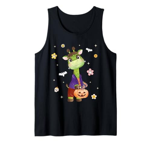 Men Women Kids Groovy Retro Pumpkin Giraffe Spooky Halloween Tank Top Men Women Kids Groovy Retro Pumpkin Giraffe Spooky Halloween Tank Top von Funny Giraffe Boo Halloween Costume Animals Lover