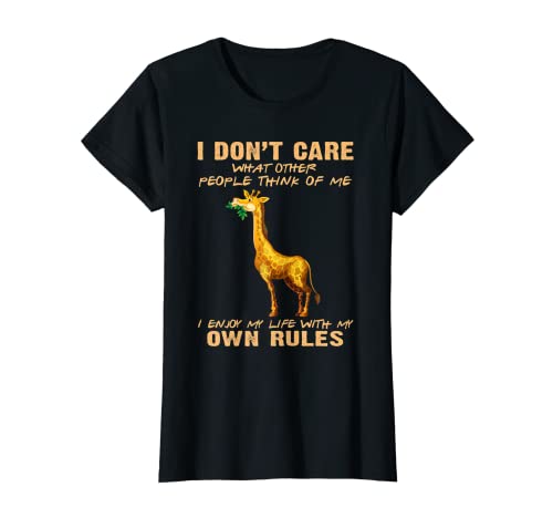 Damen I Don't Care What Other People Think Of Me Lustige Giraffe T-Shirt Damen I Don't Care What Other People Think Of Me Lustige Giraffe T-Shirt von Funny Giraffe Lady Sarcastic Women Shirt