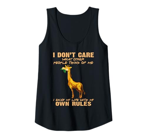Damen Lustige Giraffe I Don't Care What Other People Think of Me Tank Top Damen Lustige Giraffe I Don't Care What Other People Think of Me Tank Top von Funny Giraffe Lady Sarcastic Women Shirt