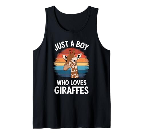 Herren Nur EIN Junge, der Giraffen liebt Safari Lover Giraffen für Jungen Tank Top von Funny Giraffe Lover Clothing