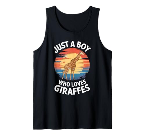 Herren Nur EIN Junge, der Giraffen liebt Tierliebhaber Giraffen für Kinder Tank Top von Funny Giraffe Lover Clothing