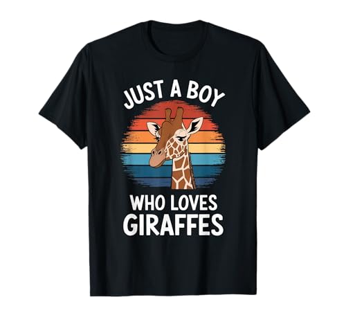 Nur EIN Junge, der Giraffen liebt Safari Lover Giraffen für Jungen T-Shirt von Funny Giraffe Lover Clothing
