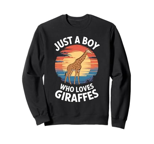 Nur EIN Junge, der Giraffen liebt Tierliebhaber Giraffen für Kinder Sweatshirt von Funny Giraffe Lover Clothing