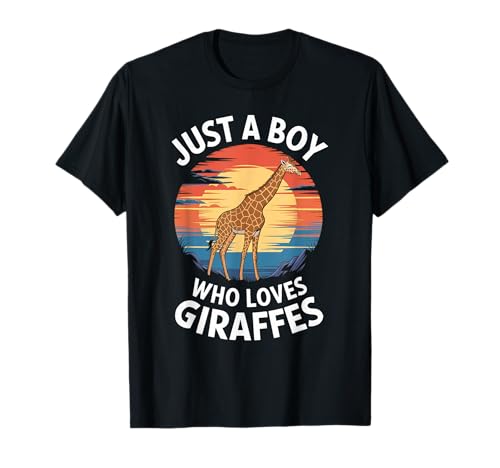 Nur EIN Junge, der Giraffen liebt Tierliebhaber Giraffen für Kinder T-Shirt von Funny Giraffe Lover Clothing