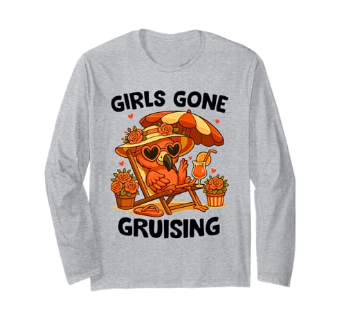 Flamingo Girls Gone Cruising Bachelorette Cruise Squad Langarmshirt Flamingo Girls Gone Cruising Bachelorette Cruise Squad Langarmshirt von Funny Girls Gone Cruising Tropical Vacation Crew