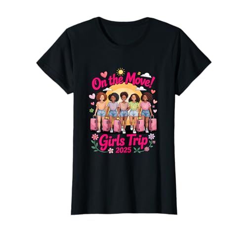 Lustige Mädchenreise 2025 Bunte Sommerurlaub Vibes Frauen T-Shirt von Funny Girls Travel design 2025