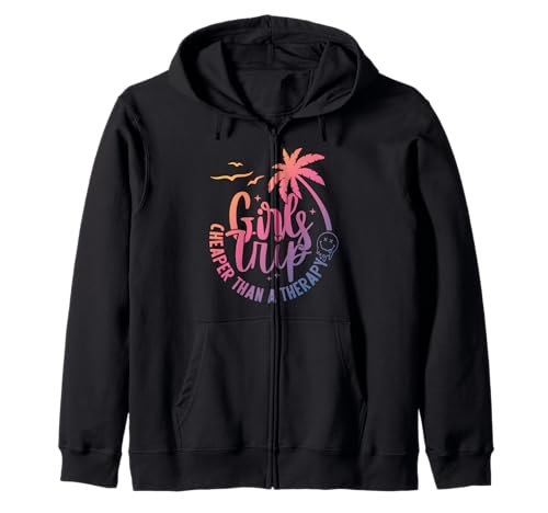 Mädchenreise günstiger als Therapie-Mädchen Trip Matching Kapuzenjacke von Funny Girls Trip Cheaper Than a Therapy Girls Tee