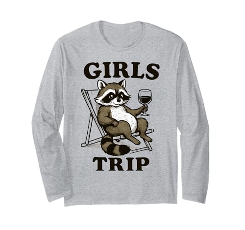 Girls Trip Waschbär Lustig Langarmshirt Girls Trip Waschbär Lustig Langarmshirt von Funny Girls Trip Group Vacation Outfit Clothing