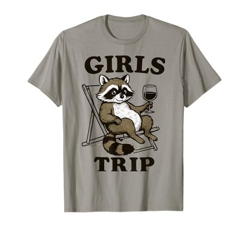 Girls Trip Waschbär Lustig T-Shirt Girls Trip Waschbär Lustig T-Shirt von Funny Girls Trip Group Vacation Outfit Clothing