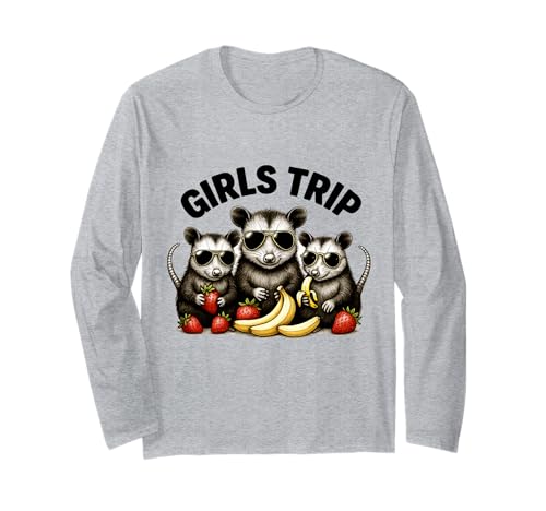 Mädchen Trip Opossums Sonnenbrille Travel Group Langarmshirt Mädchen Trip Opossums Sonnenbrille Travel Group Langarmshirt von Funny Girls Trip Group Vacation Outfit Meme