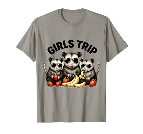 Mädchen Trip Opossums Sonnenbrille Travel Group T-Shirt Mädchen Trip Opossums Sonnenbrille Travel Group T-Shirt von Funny Girls Trip Group Vacation Outfit Meme