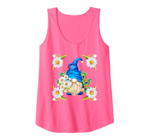 Pink Peacock Stuff for Girls Floral Daisy Mom Summer GNOME Tank Top Pink Peacock Stuff for Girls Floral Daisy Mom Summer GNOME Tank Top von Funny Gnome Peacock Gifts For Peacock Lovers