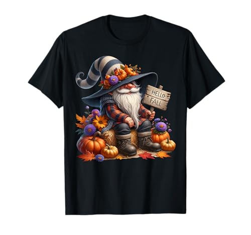 Funny Autumn GNOME Graphic for Women Men and Kids Hello Fall T-Shirt Funny Autumn GNOME Graphic for Women Men and Kids Hello Fall T-Shirt von Funny Gnomes And Fall Must Haves For Autumn Lover