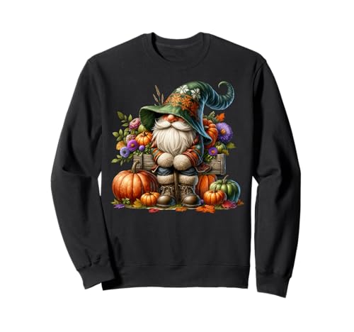 Funny Pumpkin Autumn GNOME for Women Men Cute Pumpkin Fall Sweatshirt von Funny Gnomes And Fall Must Haves For Autumn Lover