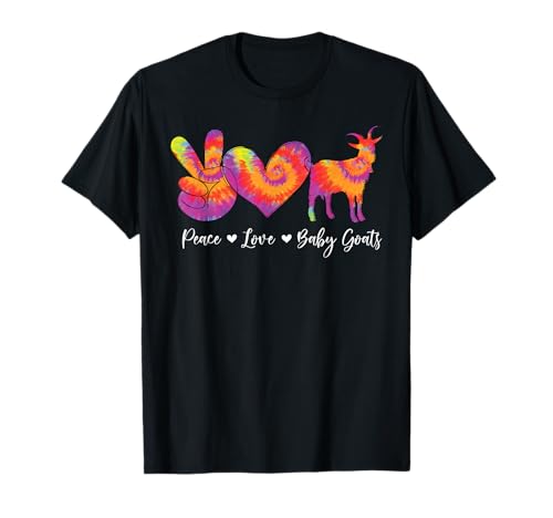 Goat Lover Farmer Peace Love Baby Ziegen Tie Dye T-Shirt Goat Lover Farmer Peace Love Baby Ziegen Tie Dye T-Shirt von Funny Goat Designs Farm Animal
