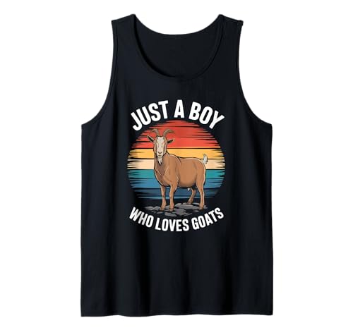 Herren Just a Boy Who Loves Goats Vintage Jungen Kinder Ziege Tank Top Herren Just a Boy Who Loves Goats Vintage Jungen Kinder Ziege Tank Top von Funny Goat Lover Apparel for Men Women