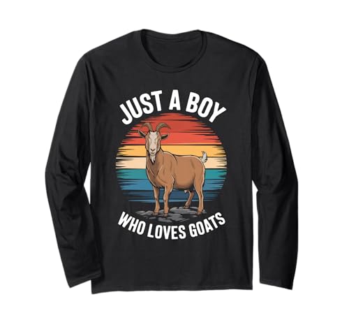 Just a Boy Who Loves Goats Vintage Jungen Kinder Ziege Langarmshirt Just a Boy Who Loves Goats Vintage Jungen Kinder Ziege Langarmshirt von Funny Goat Lover Apparel for Men Women