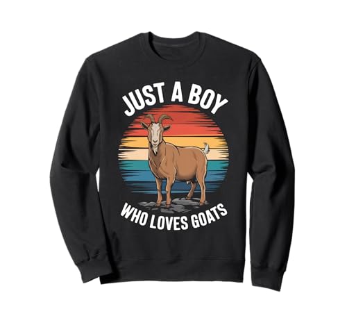 Just a Boy Who Loves Goats Vintage Jungen Kinder Ziege Sweatshirt Just a Boy Who Loves Goats Vintage Jungen Kinder Ziege Sweatshirt von Funny Goat Lover Apparel for Men Women
