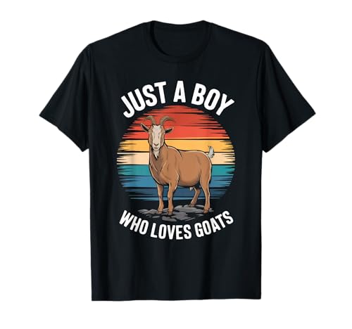 Just a Boy Who Loves Goats Vintage Jungen Kinder Ziege T-Shirt Just a Boy Who Loves Goats Vintage Jungen Kinder Ziege T-Shirt von Funny Goat Lover Apparel for Men Women