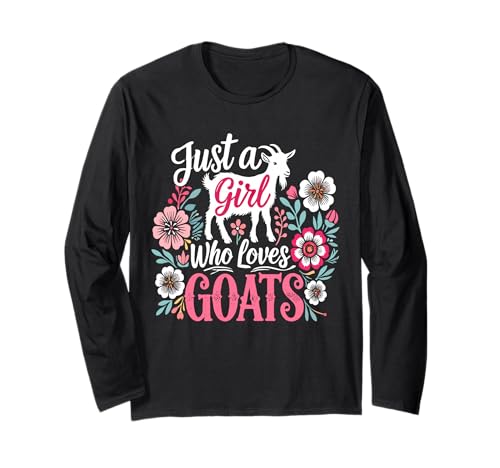 Ziegenfarm Nur EIN Mädchen, das Ziegen liebt Langarmshirt Ziegenfarm Nur EIN Mädchen, das Ziegen liebt Langarmshirt von Funny Goats Lover