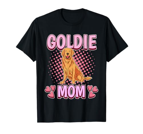 Damen Goldie Mom Mama Muttertag Golden Retriever T-Shirt von Funny Goldie Merch for Women & Girls
