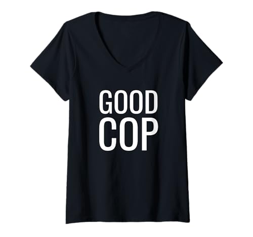 Damen Good Cop T-Shirt mit V-Ausschnitt Damen Good Cop T-Shirt mit V-Ausschnitt von Funny Good Cop Bad Cop Designs