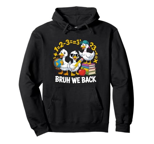 Bruh Wir unterstützen den ersten Schultag Zurück zur Schule Goose Boys Pullover Hoodie von Funny Goose Bruh We Back School Vibes Student Life