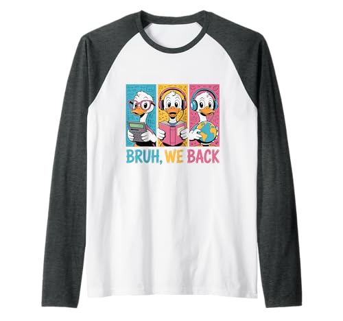 Bruh Wir unterstützen den ersten Schultag Zurück zur Schule Goose Boys Raglan von Funny Goose Bruh We Back School Vibes Student Life
