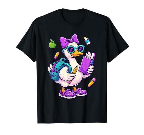 Funny Goose Coquette Bow Back to School Teacher Girls T-Shirt Funny Goose Coquette Bow Back to School Teacher Girls T-Shirt von Funny Goose First Day Of School