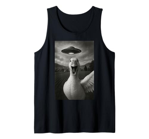 Lustiges Gans-Selfie mit Alien-UFO für Jungen, Männer, Frauen, Kinder Tank Top Lustiges Gans-Selfie mit Alien-UFO für Jungen, Männer, Frauen, Kinder Tank Top von Funny Goose Selfie Graphic Tees Apparel