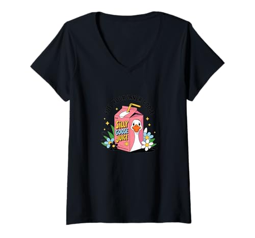 Damen Fuel Your Inner Goose - Gans - Funny Gosling T-Shirt mit V-Ausschnitt Damen Fuel Your Inner Goose - Gans - Funny Gosling T-Shirt mit V-Ausschnitt von Funny Gosling - Fuel Your inner Goose
