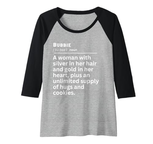 Damen Funny Bubbie Humorvolle Definition Oma Raglan Damen Funny Bubbie Humorvolle Definition Oma Raglan von Funny Grandma Humor Tees