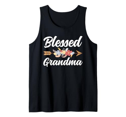 Blessed Grandma Blumendekor Großmutter Muttertag Damen Tank Top von Funny Grandmother Grandparent Grandmom Gifts