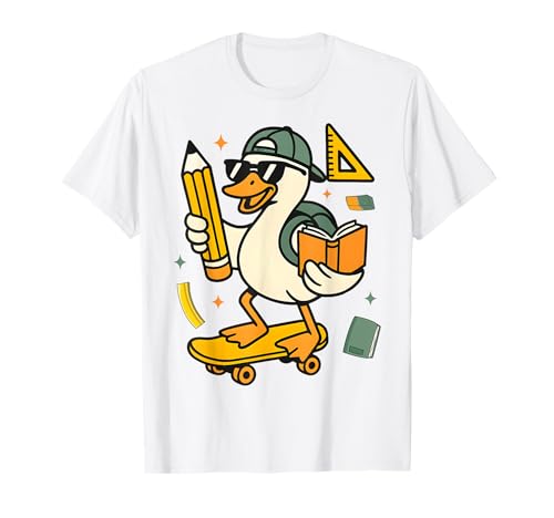 Lustige, alberne Gans niedliche Ente zum Schulanfang für Jungen und Kinder T-Shirt Lustige, alberne Gans niedliche Ente zum Schulanfang für Jungen und Kinder T-Shirt von Funny Graphic Goose Back To School Tee Co