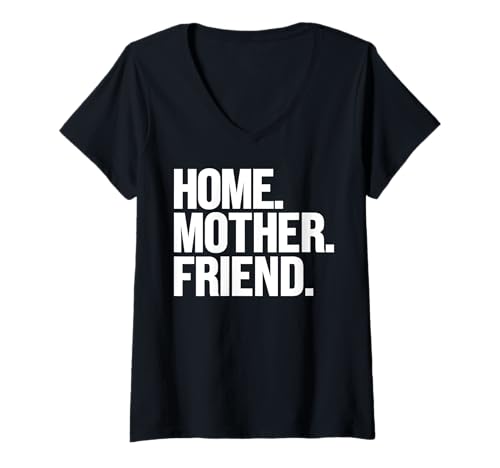 Damen Homie Mother Friend Lustiges Muttertagsgeschenk T-Shirt mit V-Ausschnitt von Funny Graphic Tees For Women and Men
