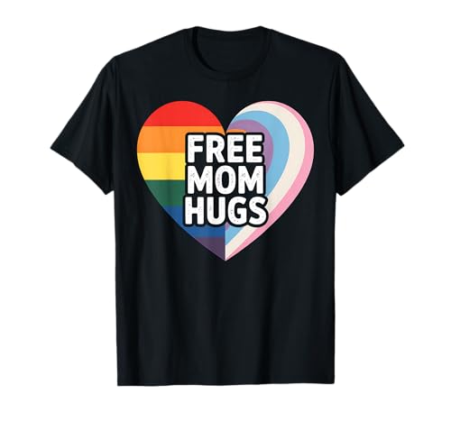LGBTQ Pride Mama umarmt Rainbow Heart Love LGBT Pride T-Shirt von Funny Graphic Tees For Women and Men