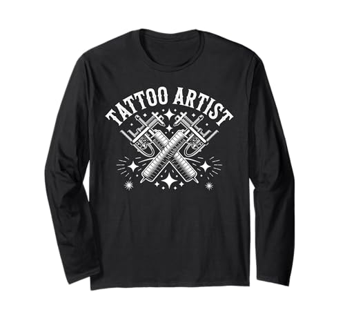 Tattoo Artist Tattoo Gun Geschenk Männer Frauen Tattoo Liebhaber Langarmshirt von Funny Graphic Tees For Women and Men